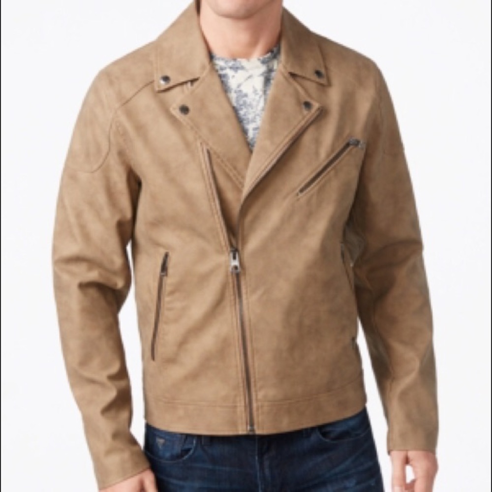 Guess Men’s Suede Moto Jacket